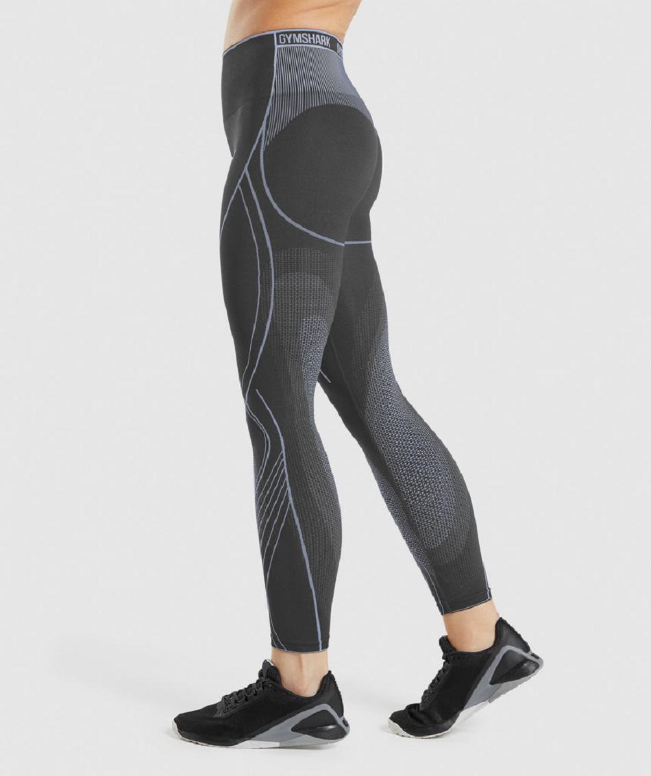 Leggins Gymshark Apex Seamless High Rise Mujer Negras Gris Lavanda Azules | CO 2863ZUT